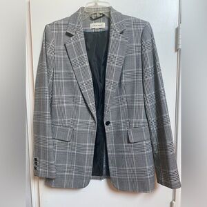 Calvin Klein Black and White Plaid Women’s Blazer
